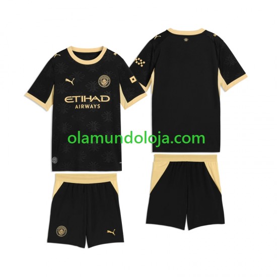 Camisola Manchester City Criança Equipamento Segundo 2026-2027 Manga Curta